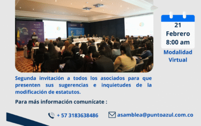 Segunda invitación a todos los asociados para que presenten sus sugerencias e inquietudes de la modificación de estatutos.